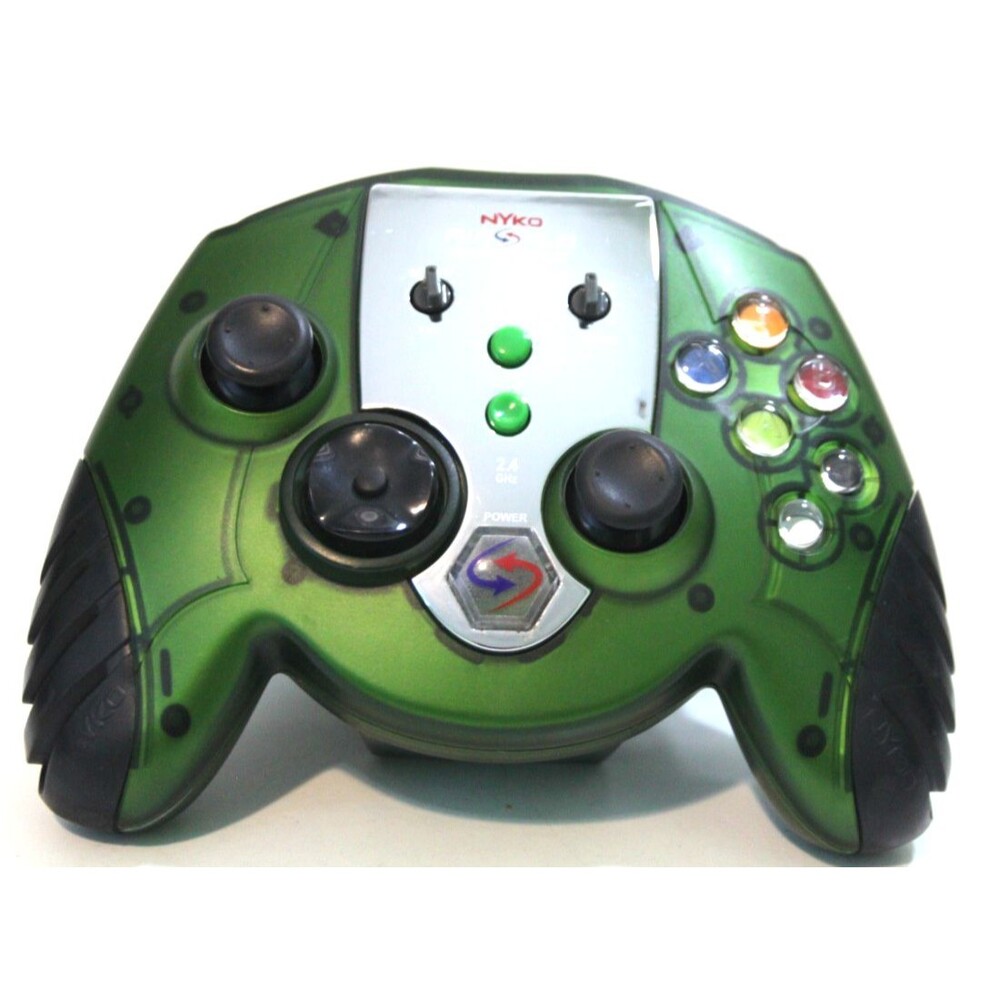 Nyko Air Flo EX Wireless Xbox Controller Green Built In Fan Cooling Untested